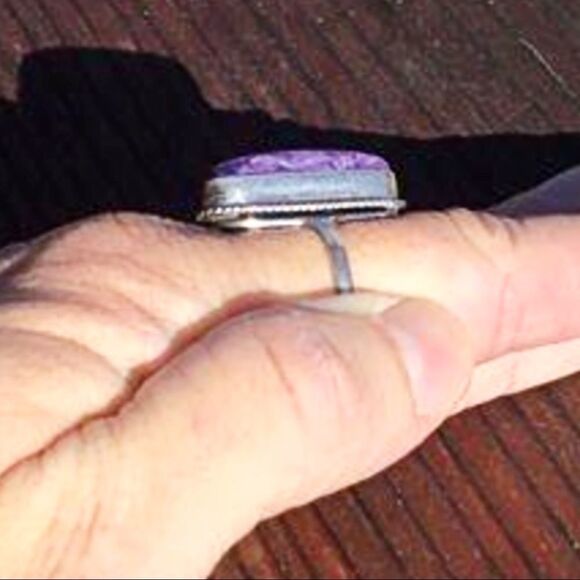 Natural Purple Chariote Gemstone Sterling Silver Custom Ring NEW - Picture 4 of 4